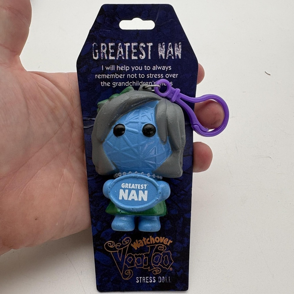 Watchover Voodoo Greatest Nan Stress Doll Mini Blue Art Toy Keychain Gift
